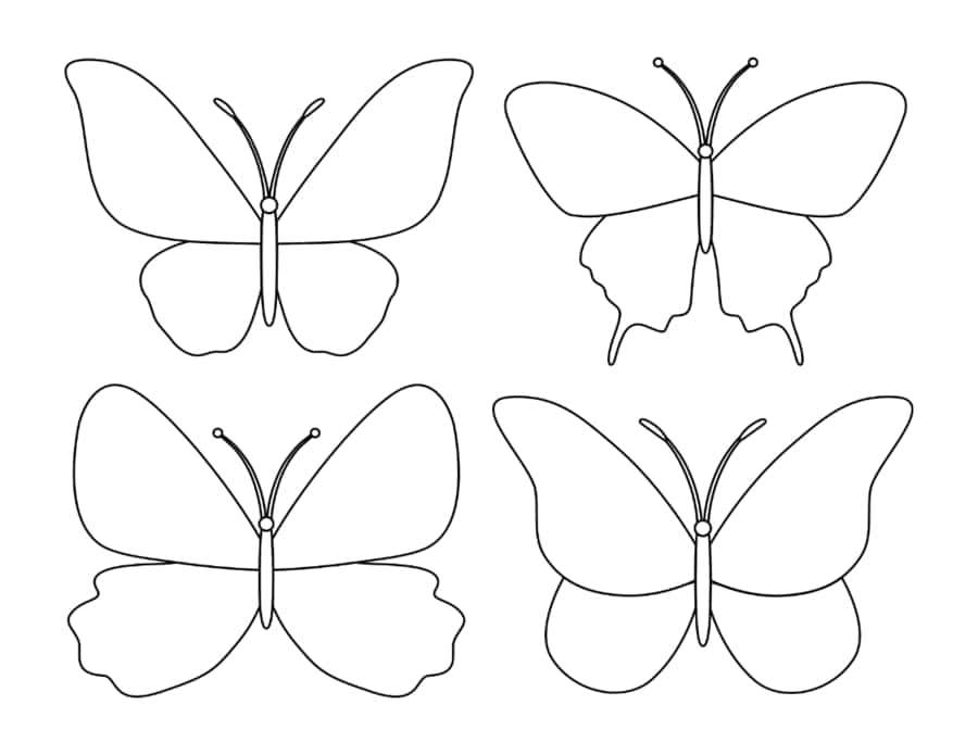 Free Printable Butterfly Kids Coloring Pages Pdf Free Vectors
